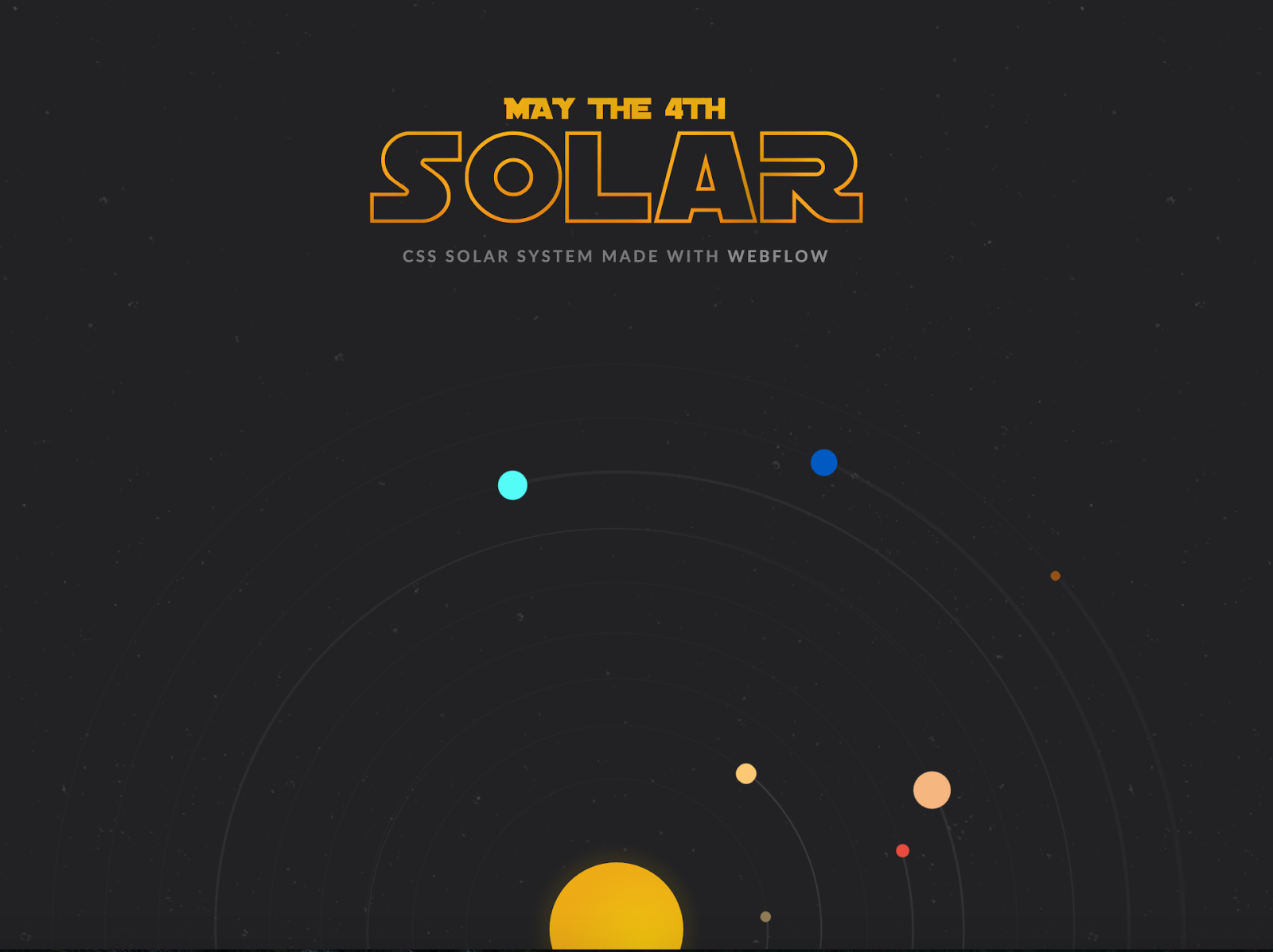 Vincent Bidaux’s CSS-powered Solar Wars