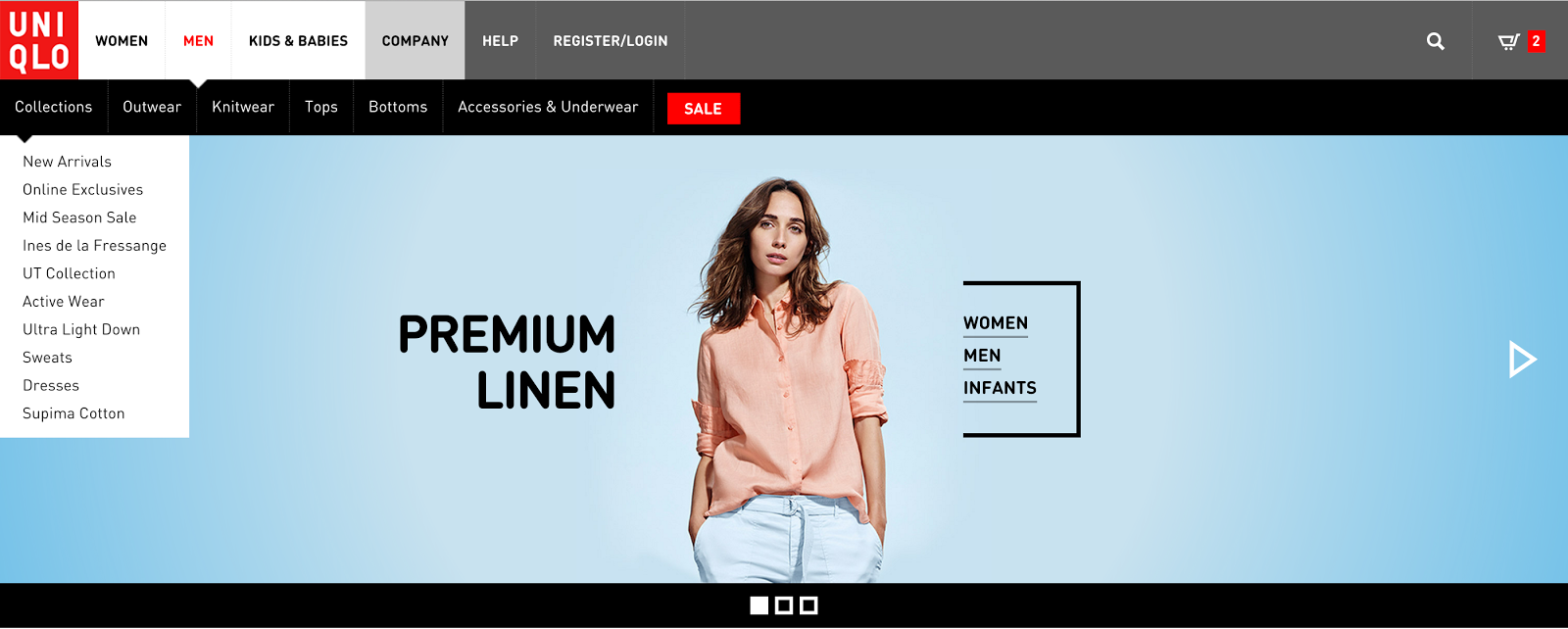 Timothy Noah's responsive redesign of UNIQLO