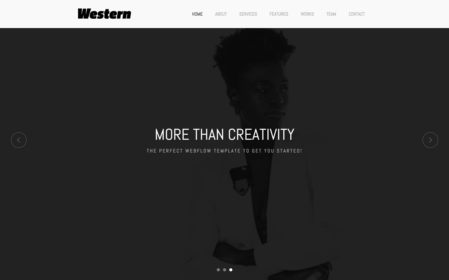 Western agency website template