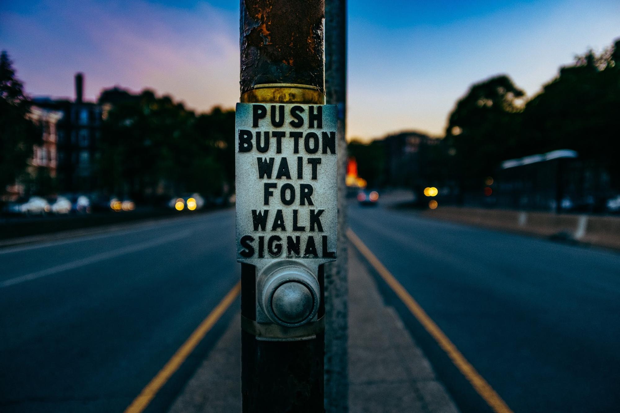 Walk signal button