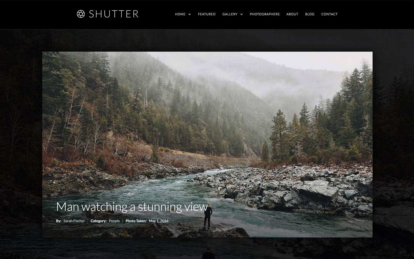 Shutter portfolio website template
