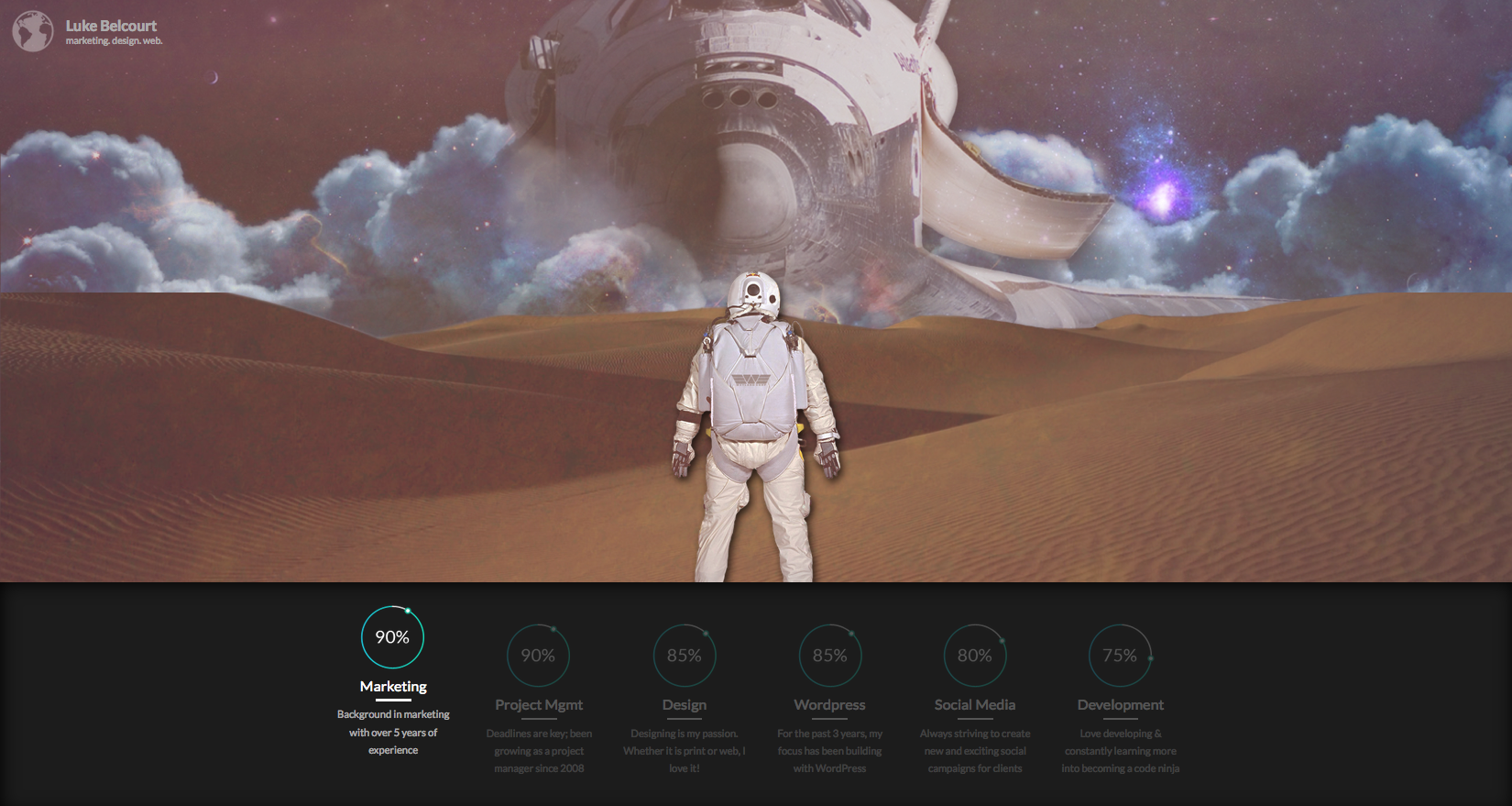 Luke Belcourt's portfolio website