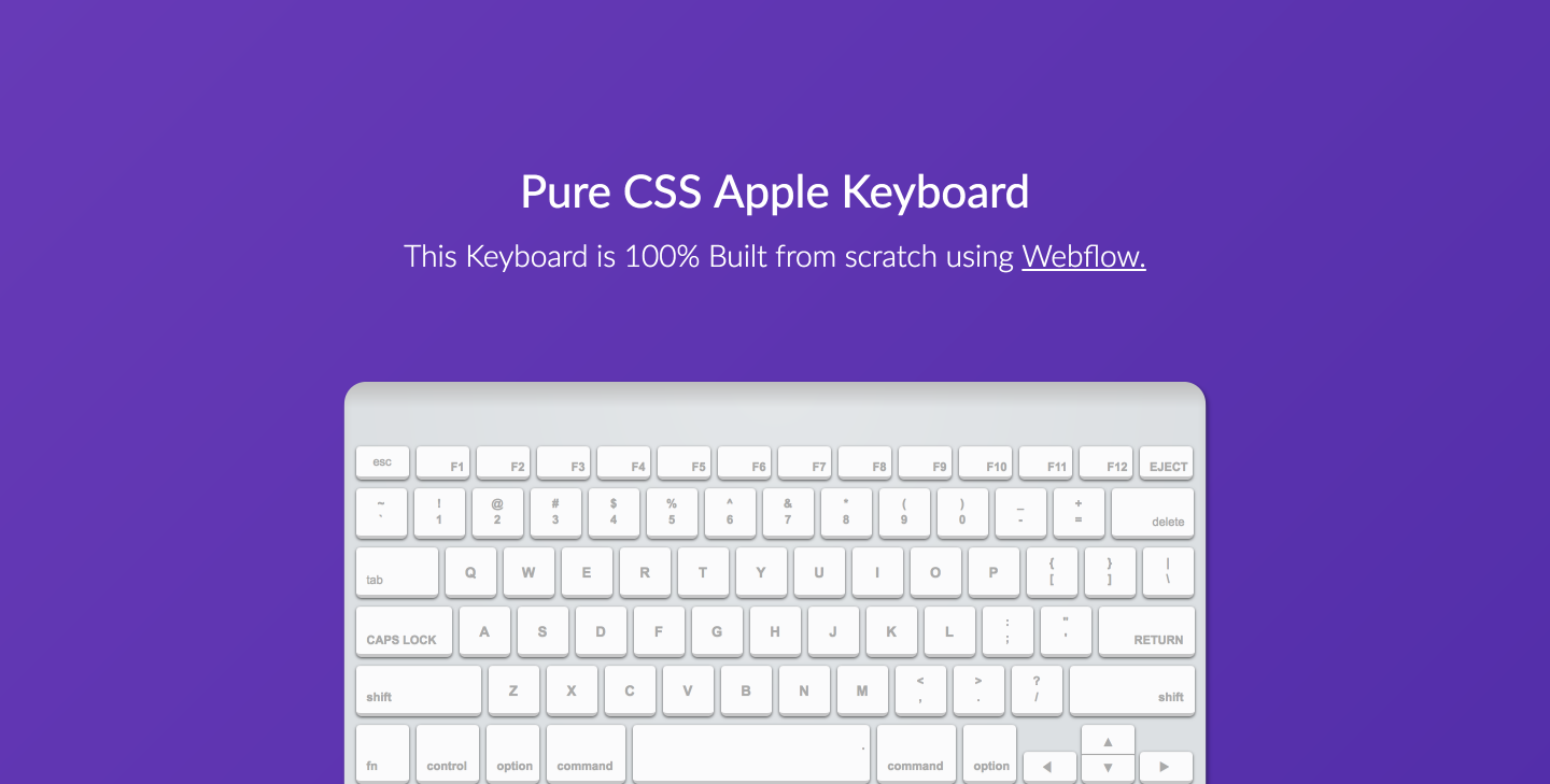 Pure CSS Apple Keyboard