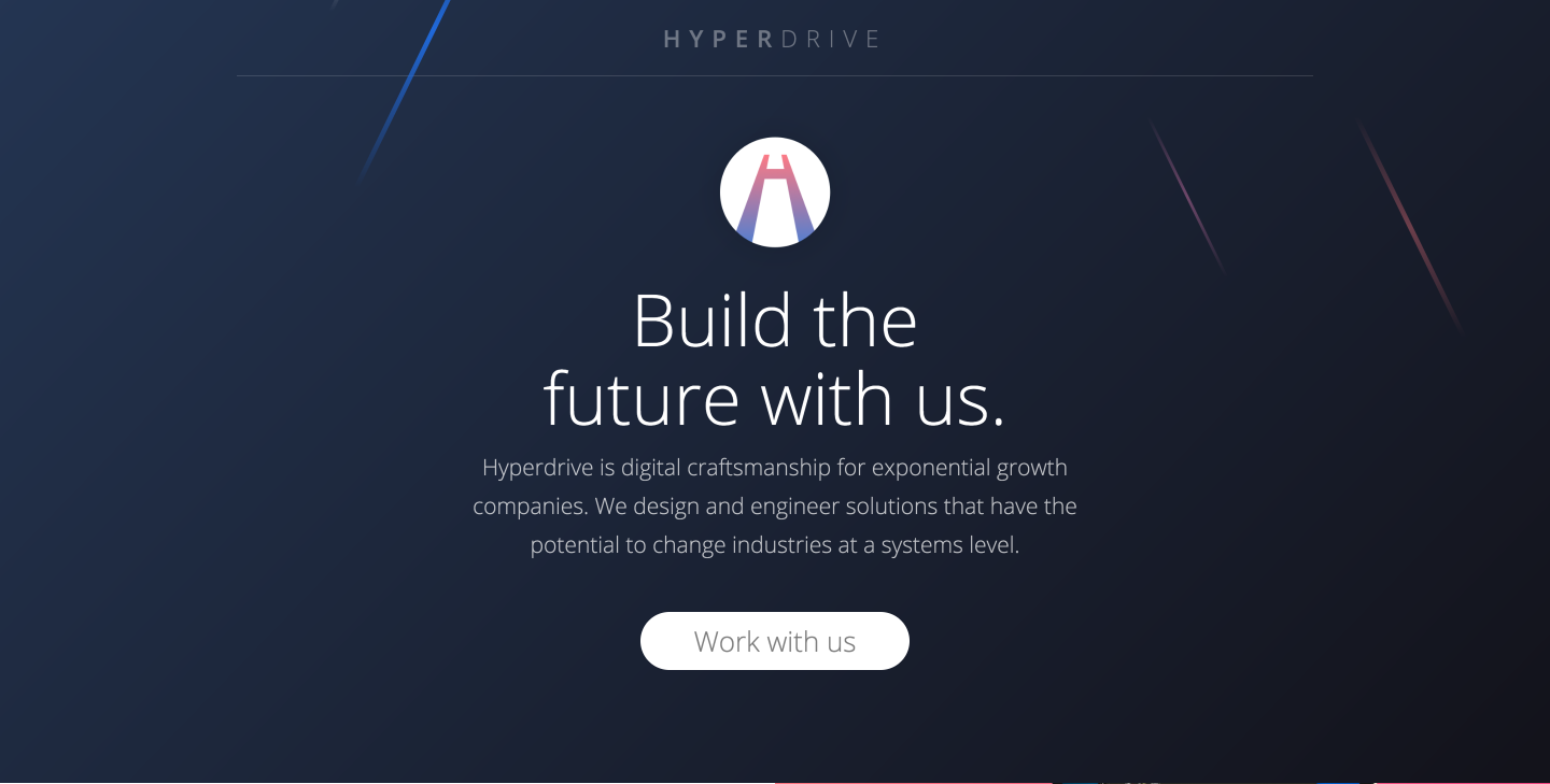 HyperDrive agency website homepage