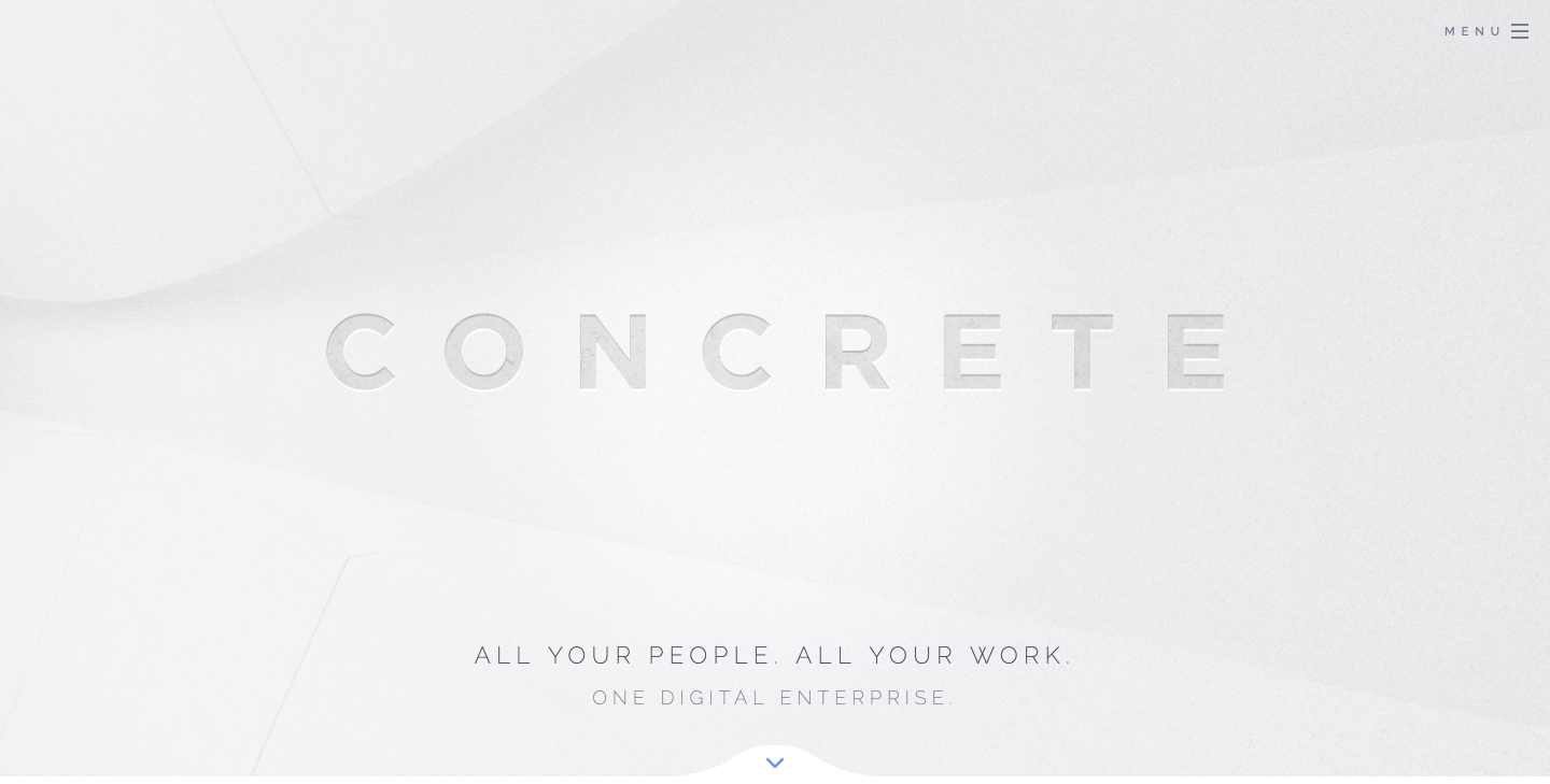Concrete enterprise collaboration platform homepage