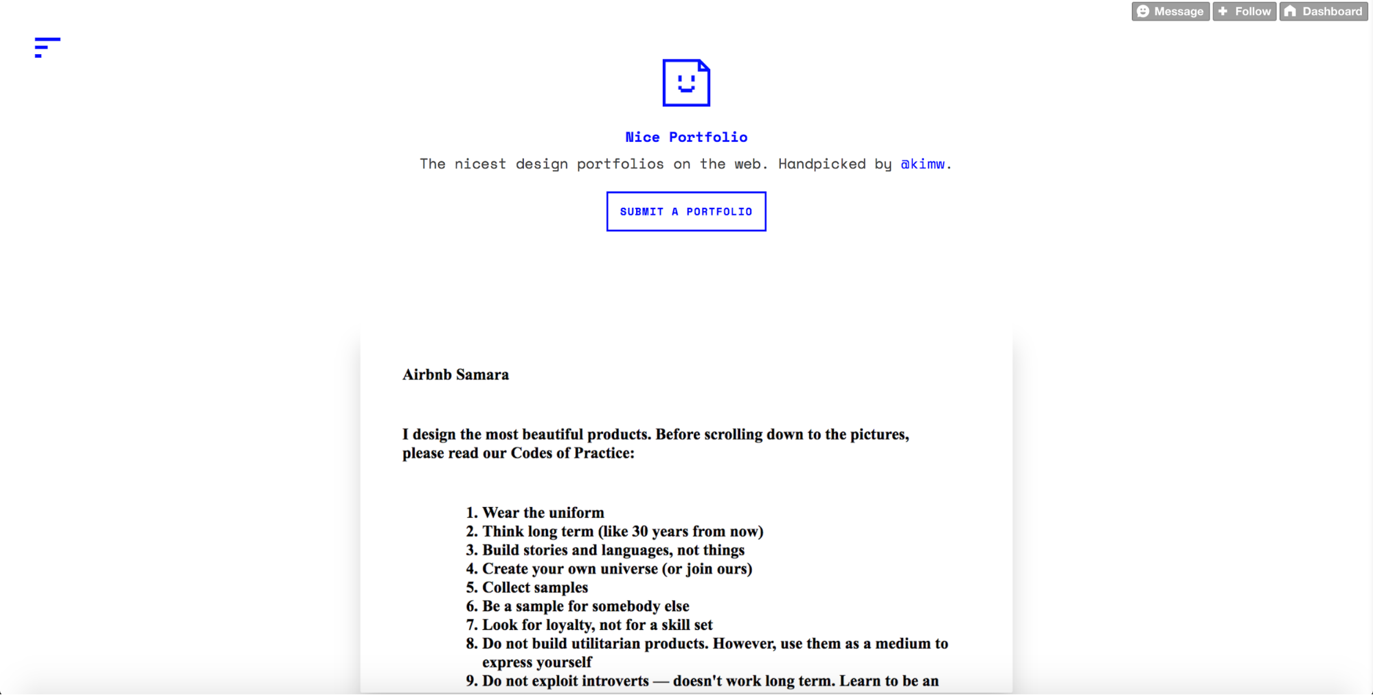 Nice Portfolio portfolio design inspiration