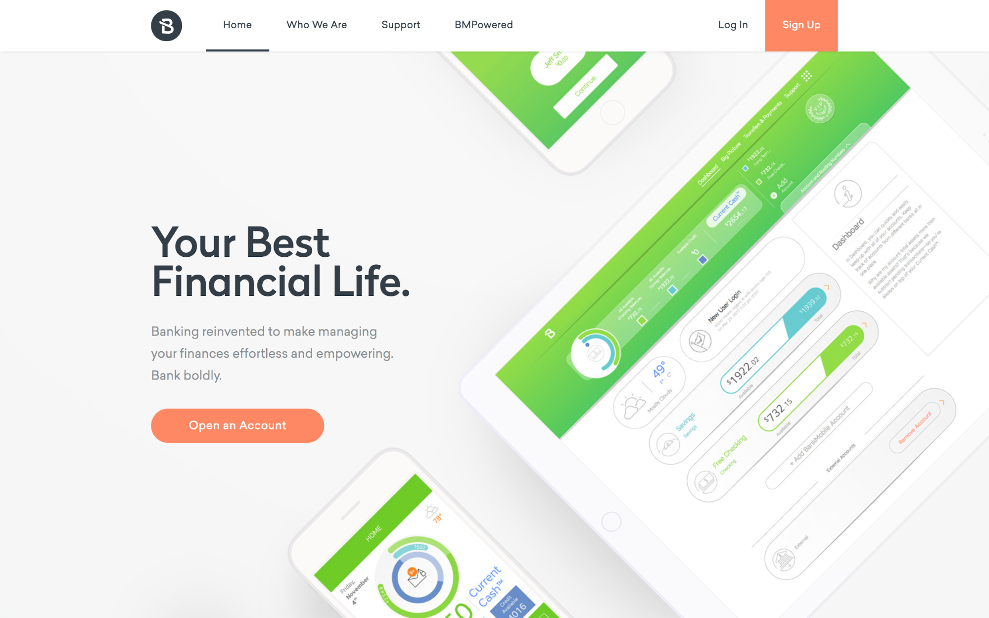 BankMobile's homepage