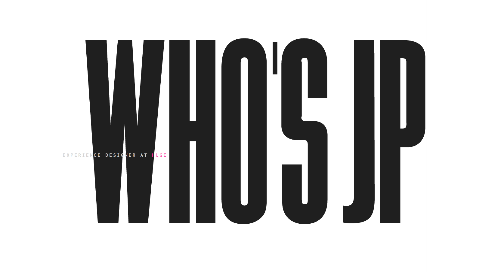JP portfolio homepage.