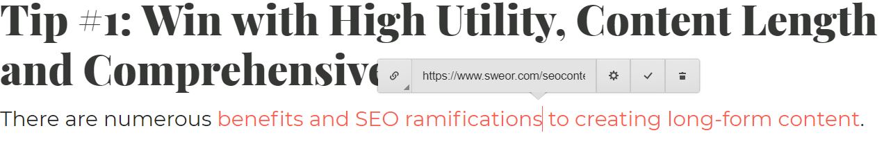 Link data box in Webflow editor.