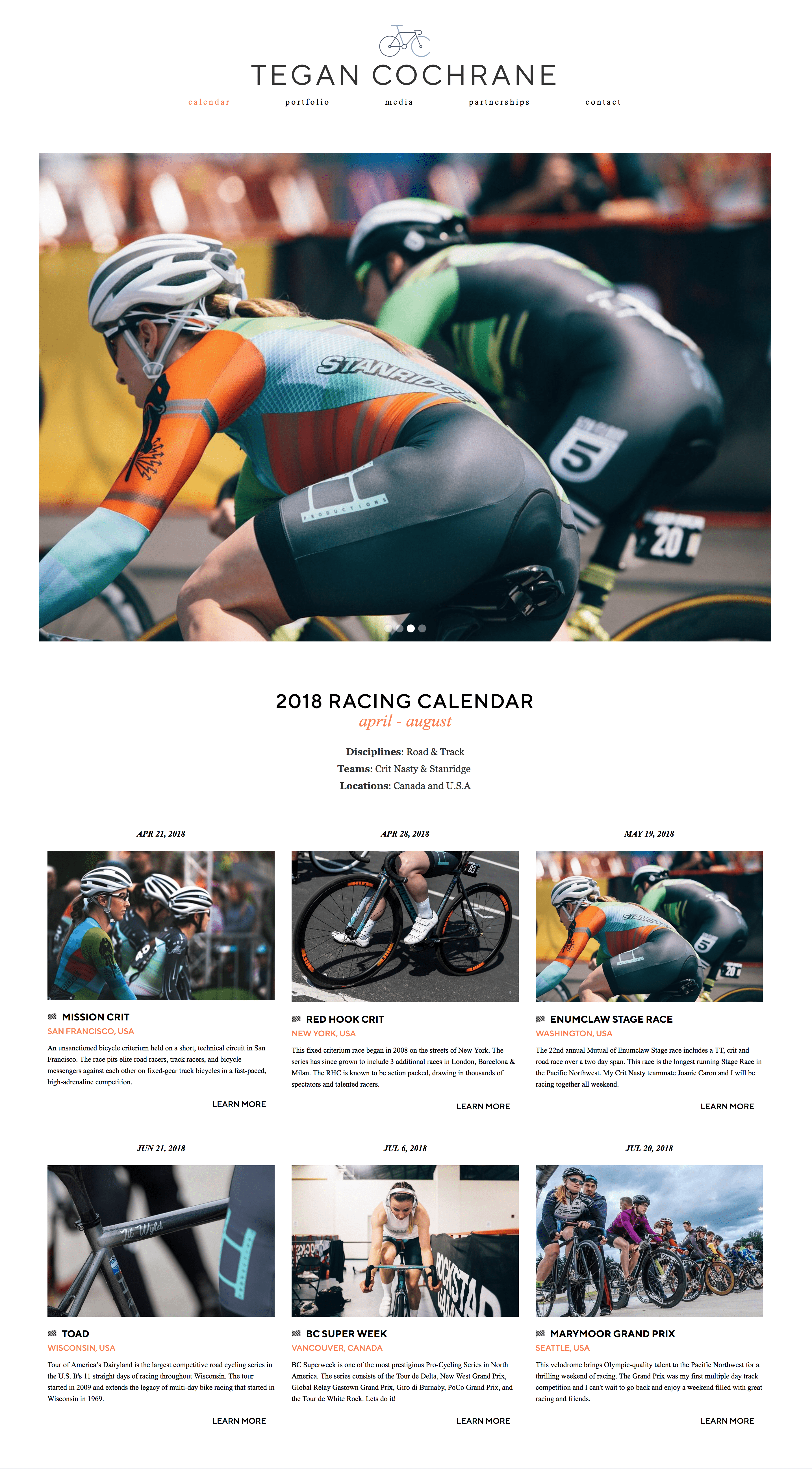 Tegan Cochrane homepage