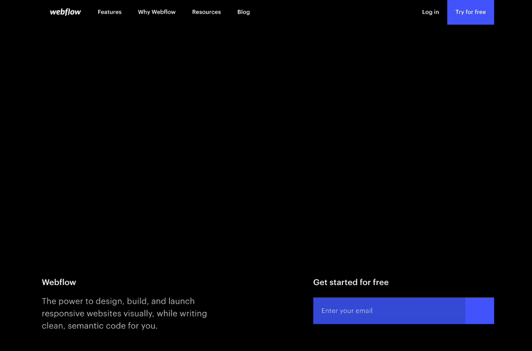 Our shiny new home page.