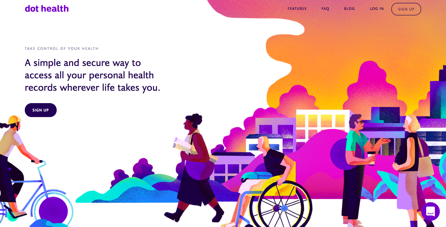 Dot Health website homepage
