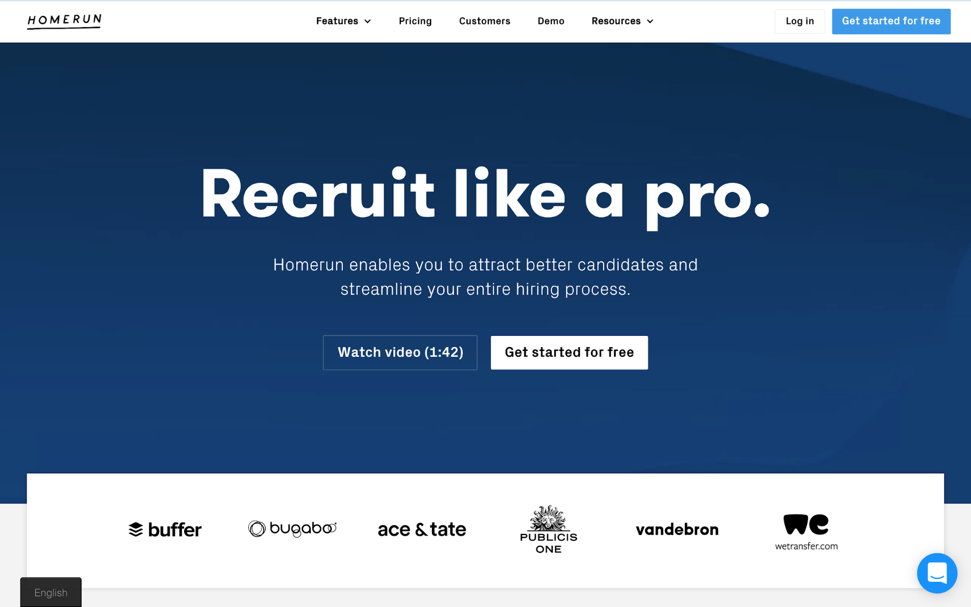Homerun homepage