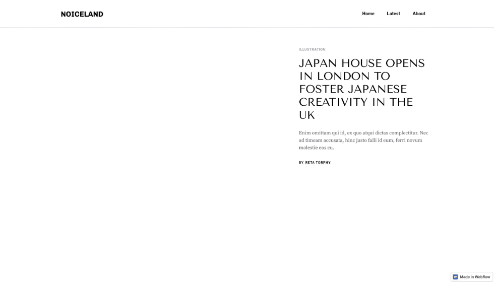 Notable template landing page