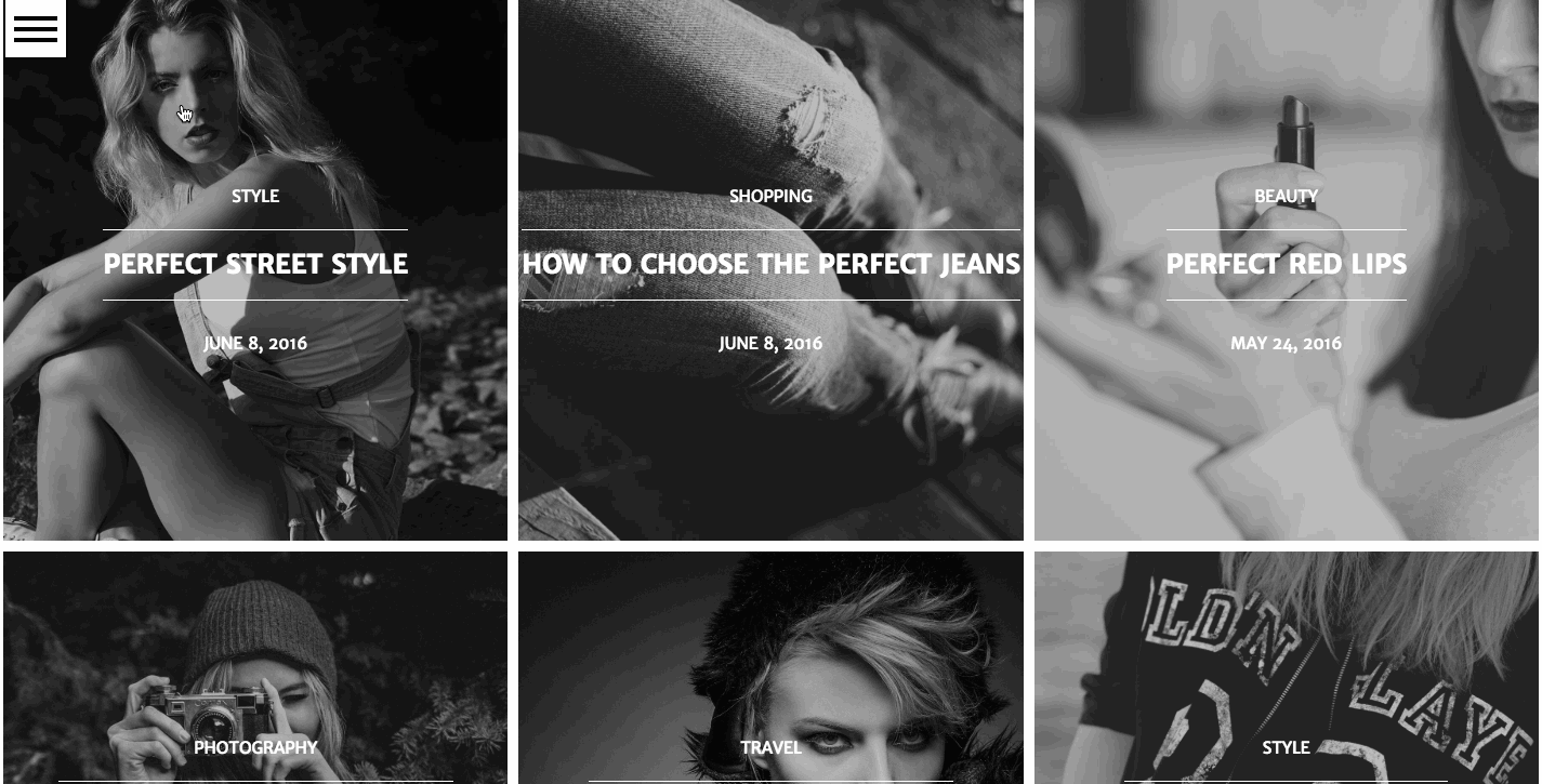 FASHIONLATTE template page.