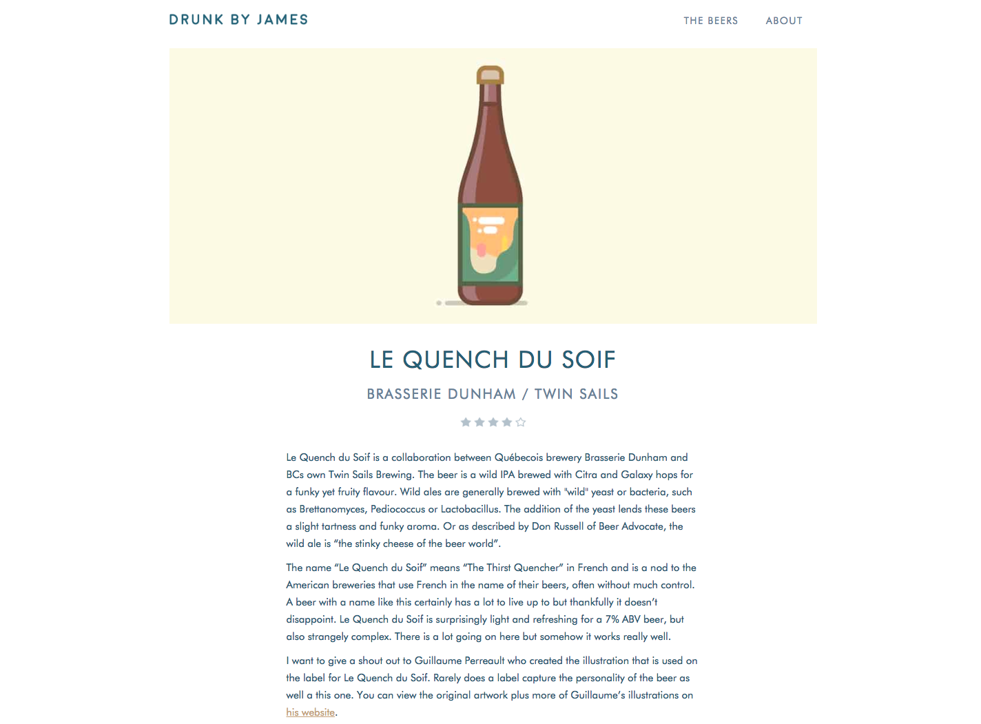 Drunk by James beer review.