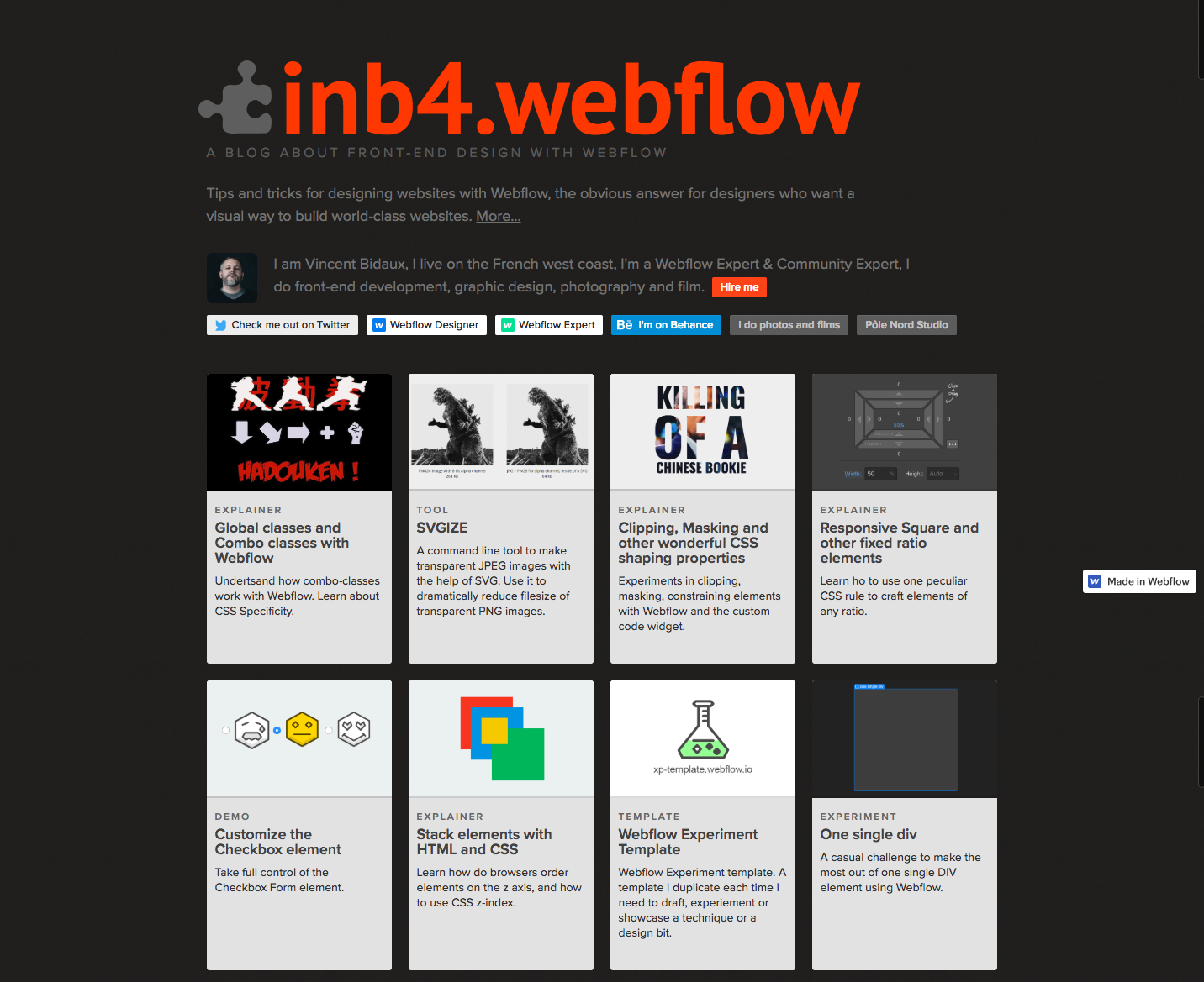 inb4 blog landing page.