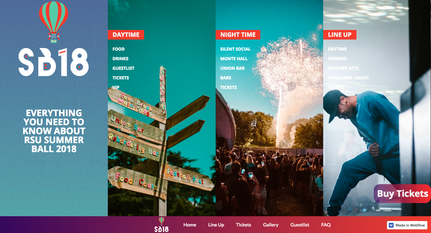 RSU Summer Ball homepage