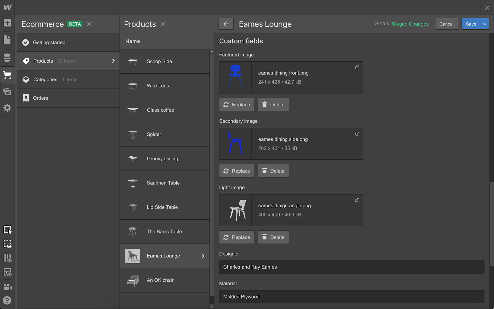 Add custom fields to enrich your product structure and site design.