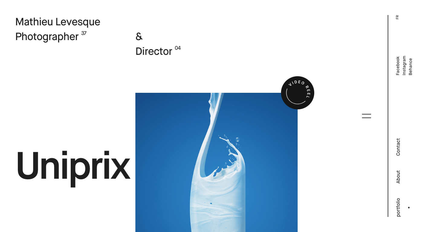 Mathieu Leesque landing page.