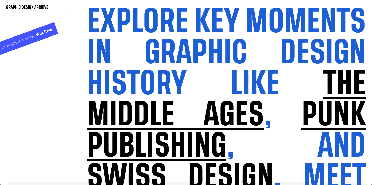 Graphic Design Archive homepage