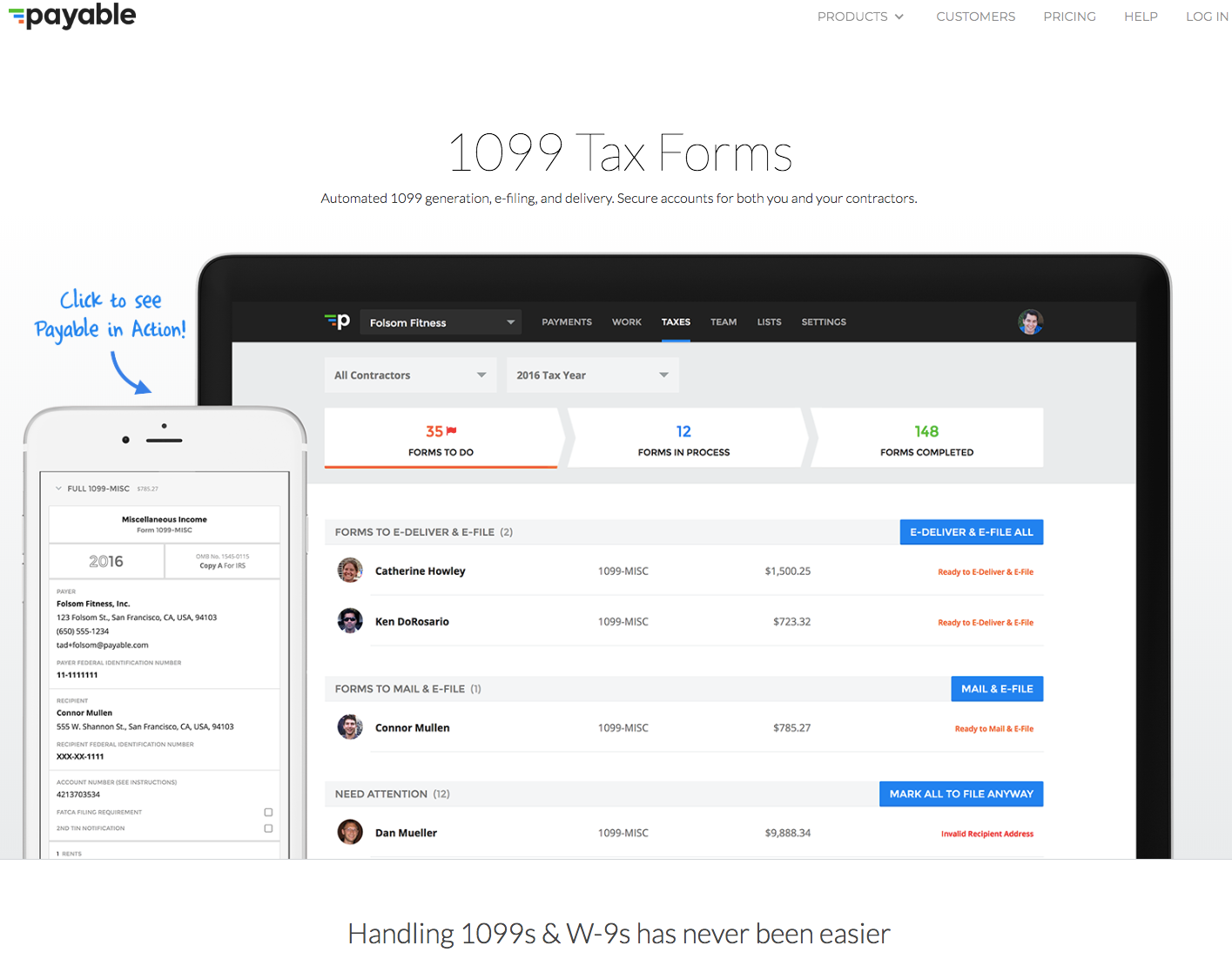 Payable homepage.