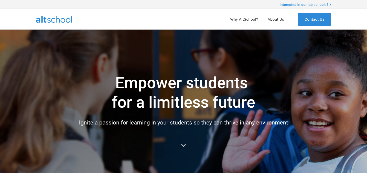 AltSchool homepage.