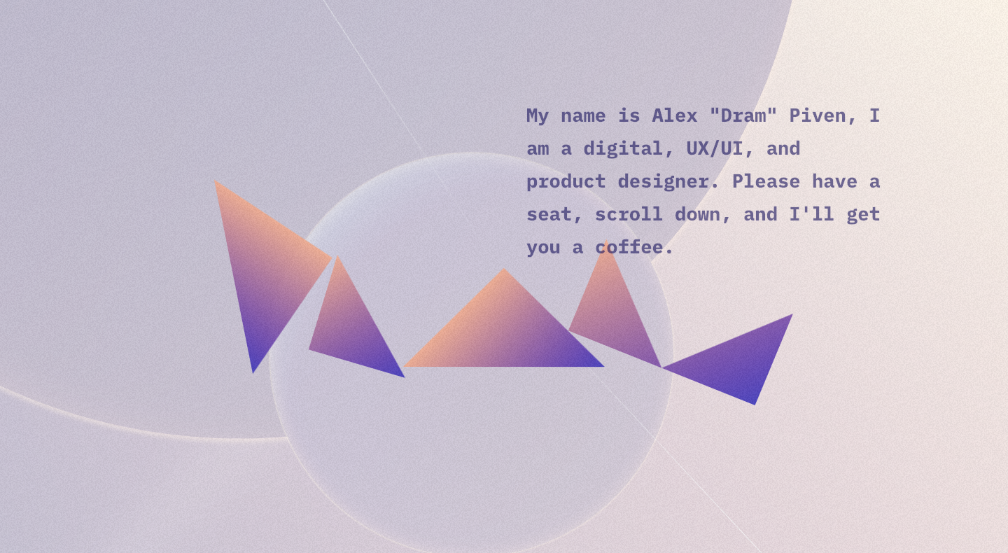 Alex Dram homepage.