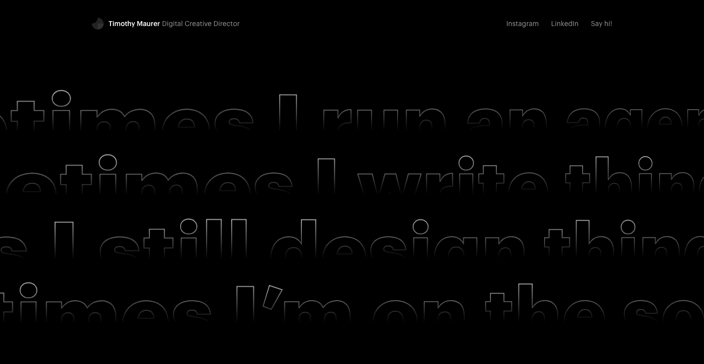 Timothy Maurer homepage.
