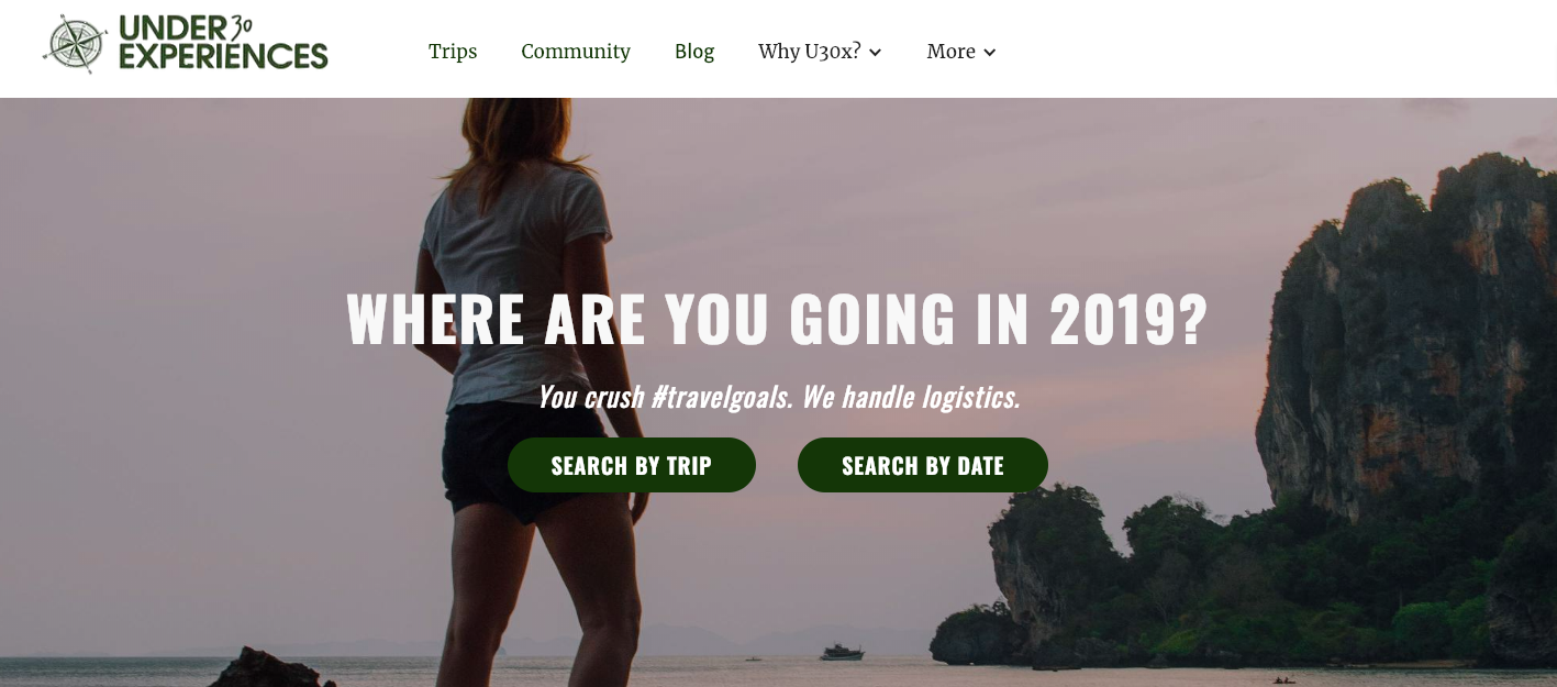 Under 30 homepage.
