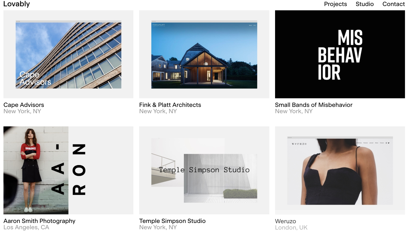 Lovably homepage.