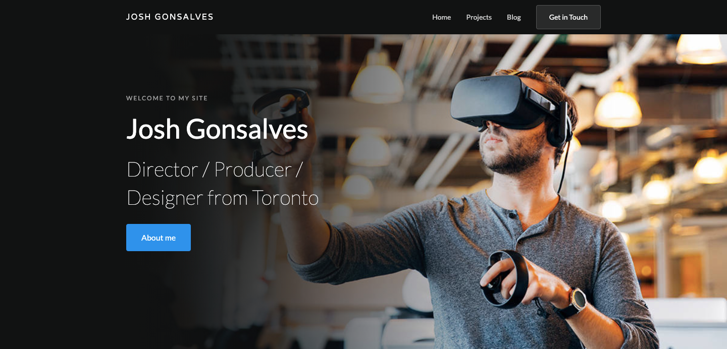 Josh Gonsalves homepage.