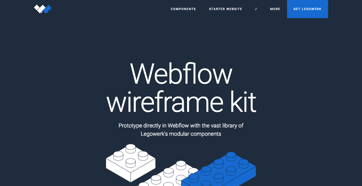Legowerk Webflow showcase page.