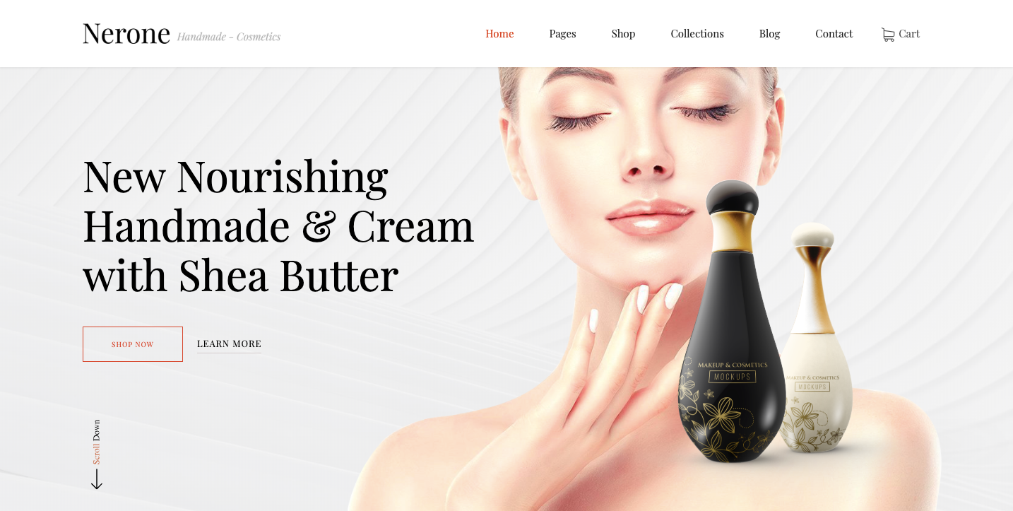 Nerone Webflow showcase page.