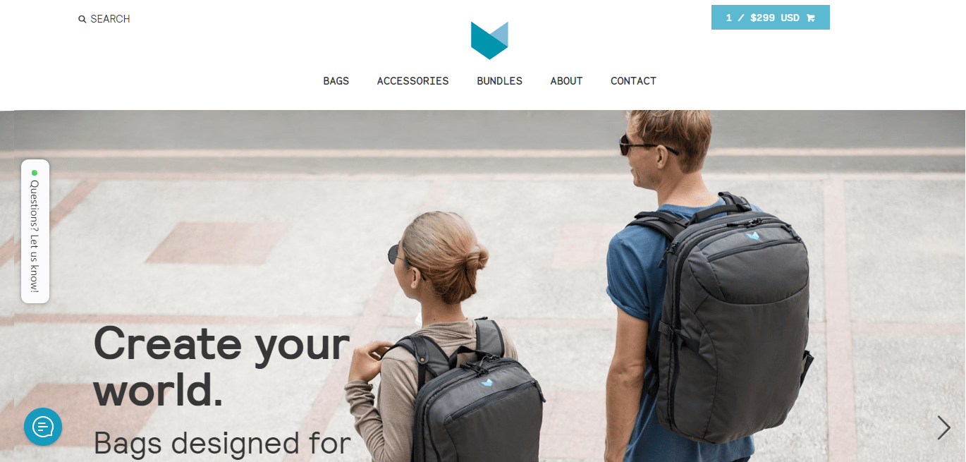Minaal homepage.