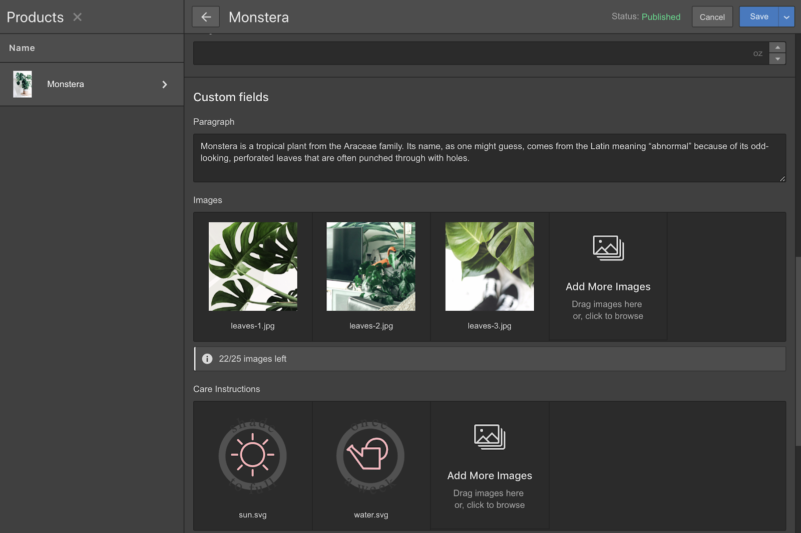 New collection field type: multi-image field.