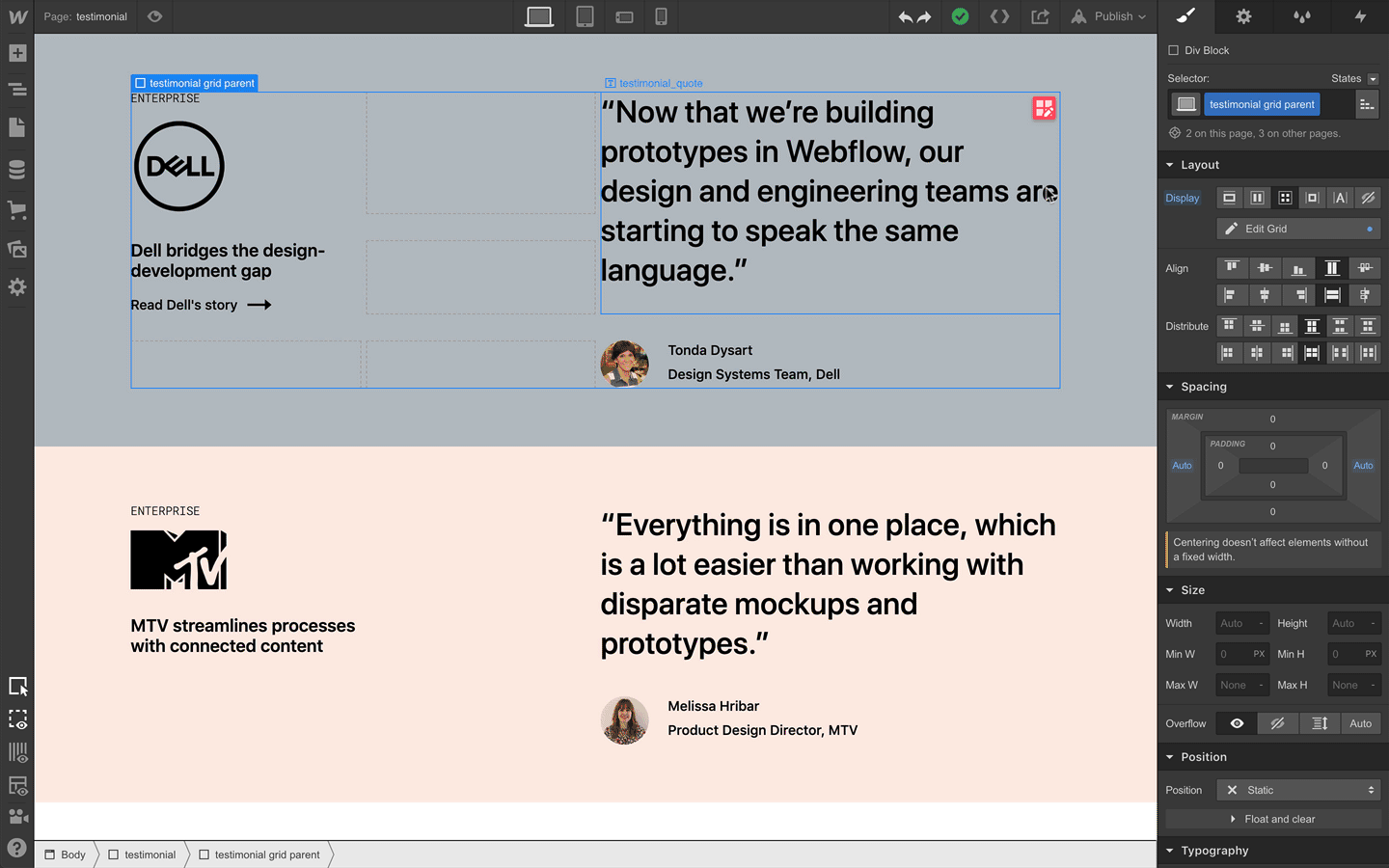 Grid template areas work almost like magical, content-agnostic symbols.