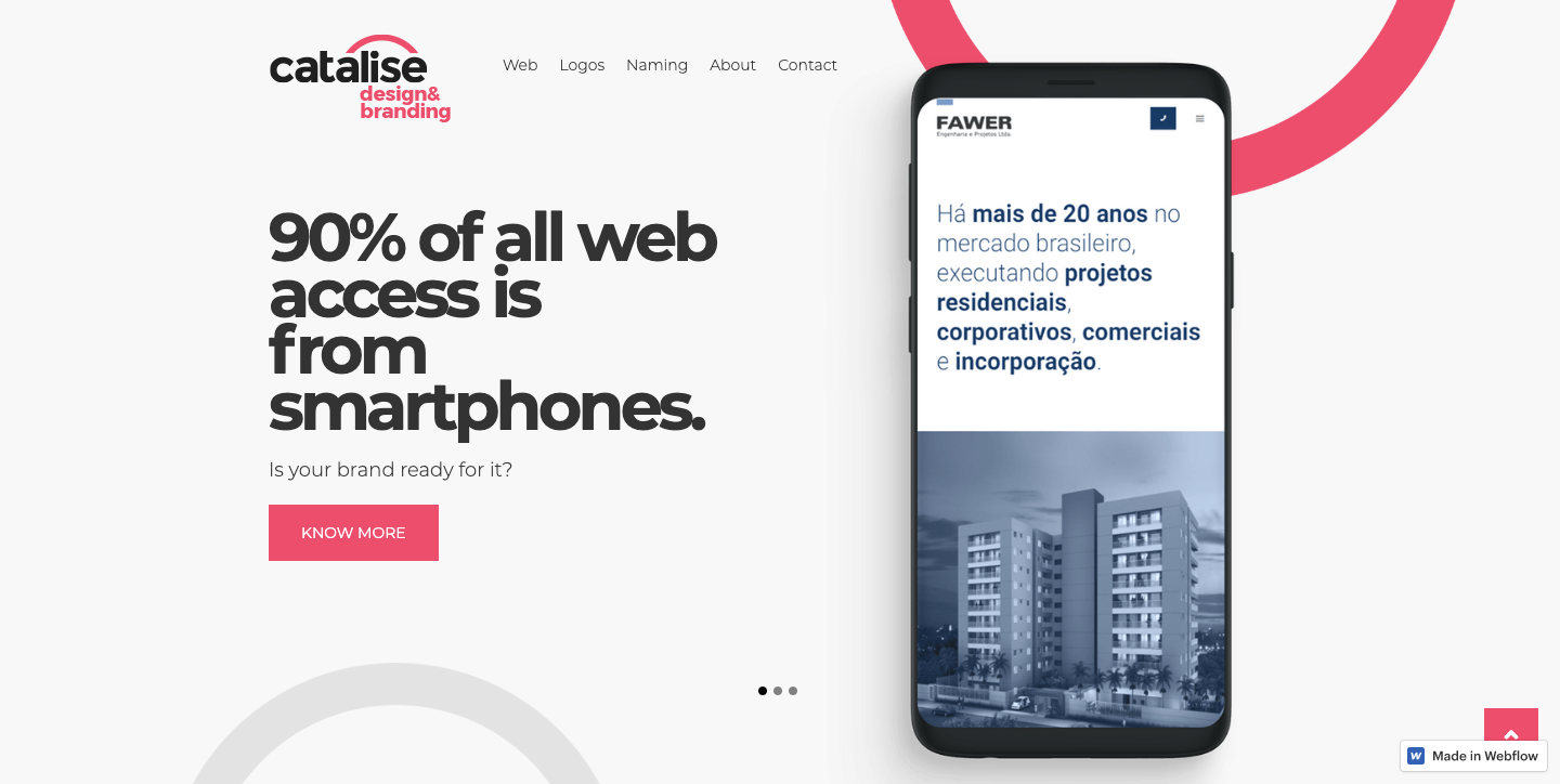 Catalise homepage.