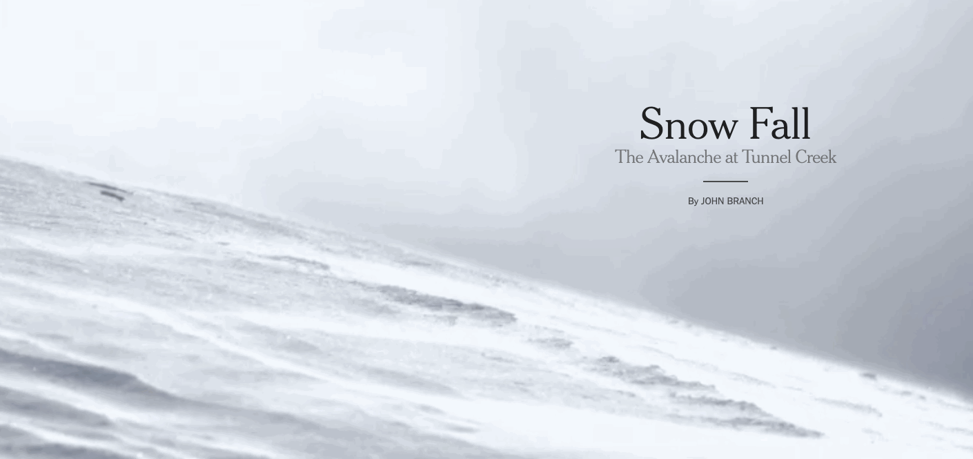 snow fall new york times