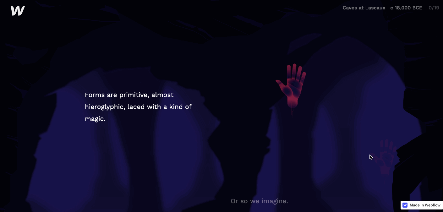 webflow web design art history gif