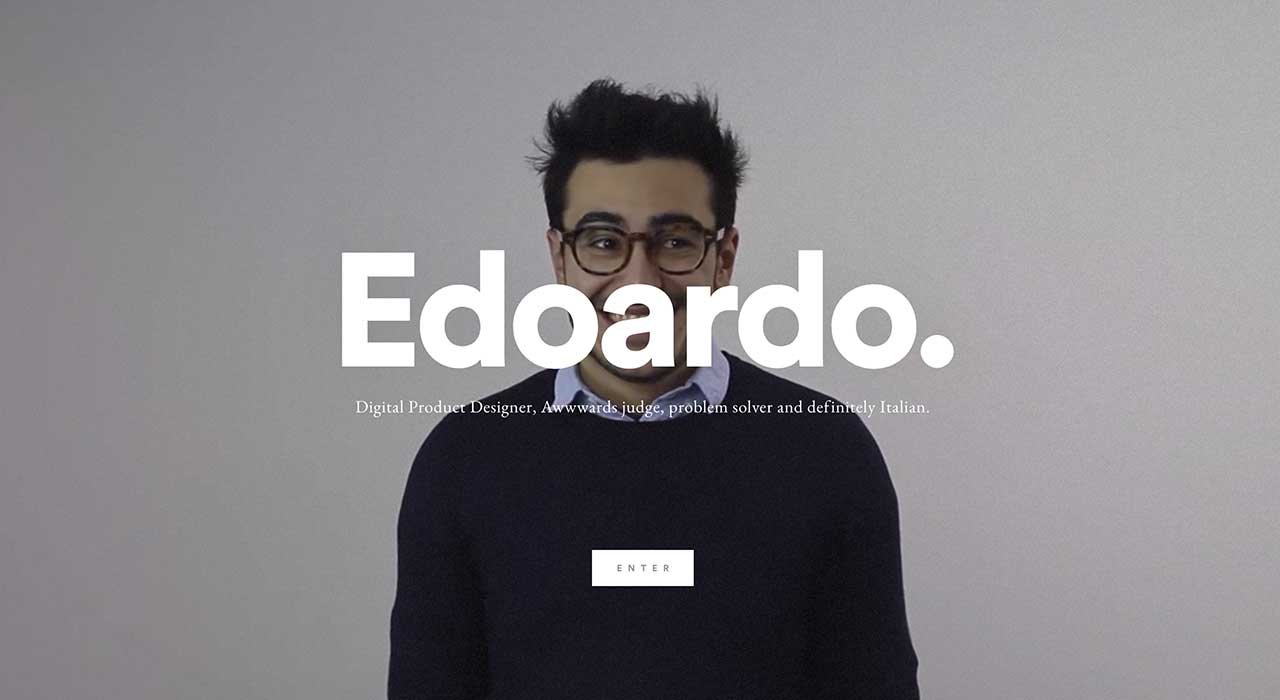 Edoardo Rainoldi's portfolio site.
