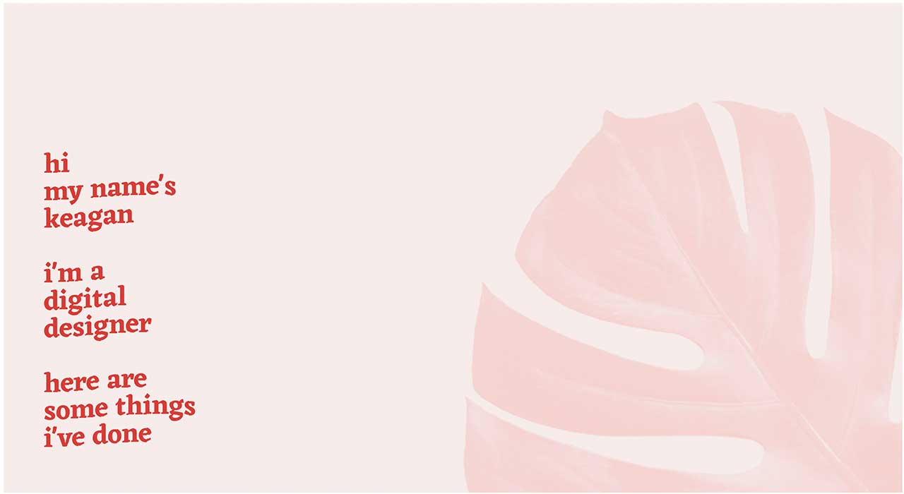 Keagan's portfolio site.