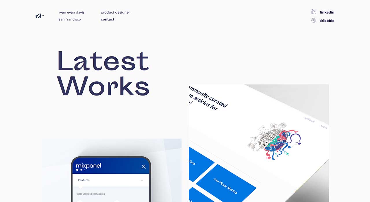 Ryan Davis' portfolio site.