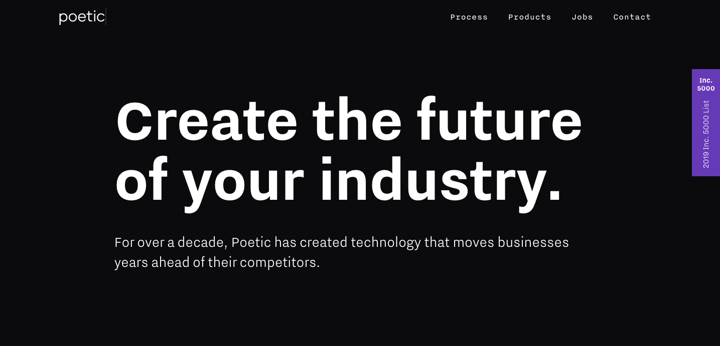 Poetic homepage.
