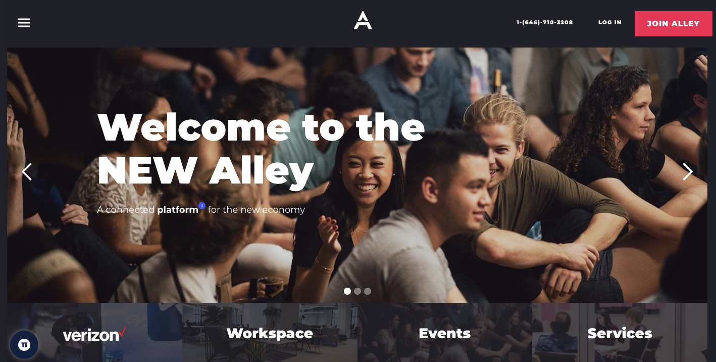 Alley homepage.
