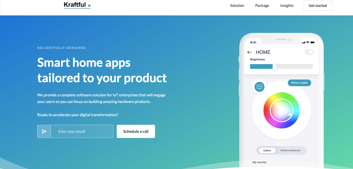 Kraftful homepage.