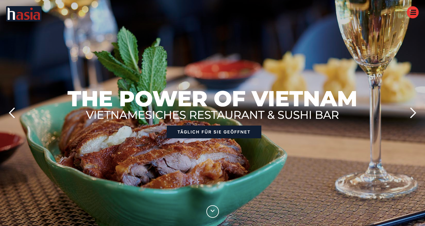 Hasia restaurant website.