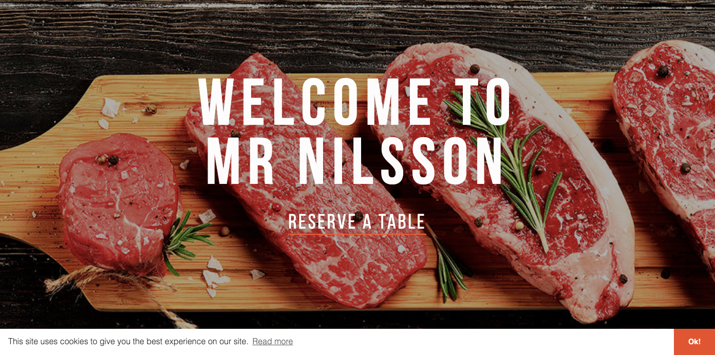 Mr. Nilsson restaurant website.