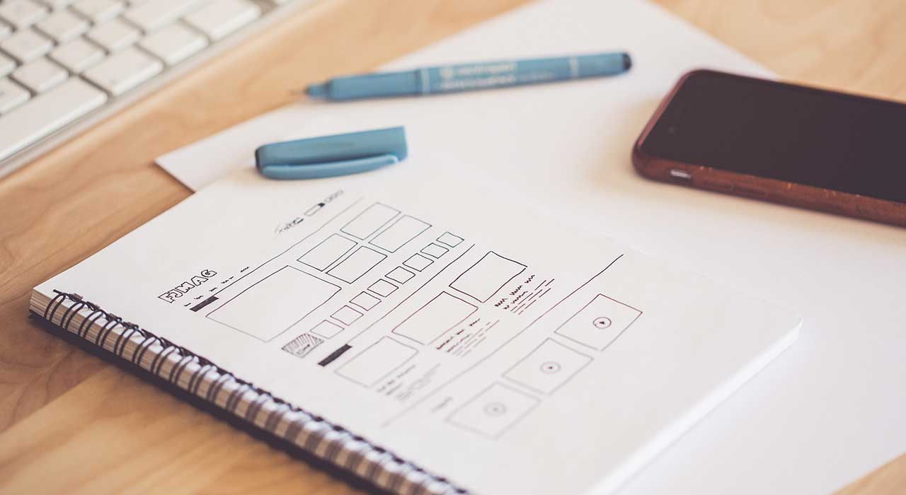 wireframe on paper