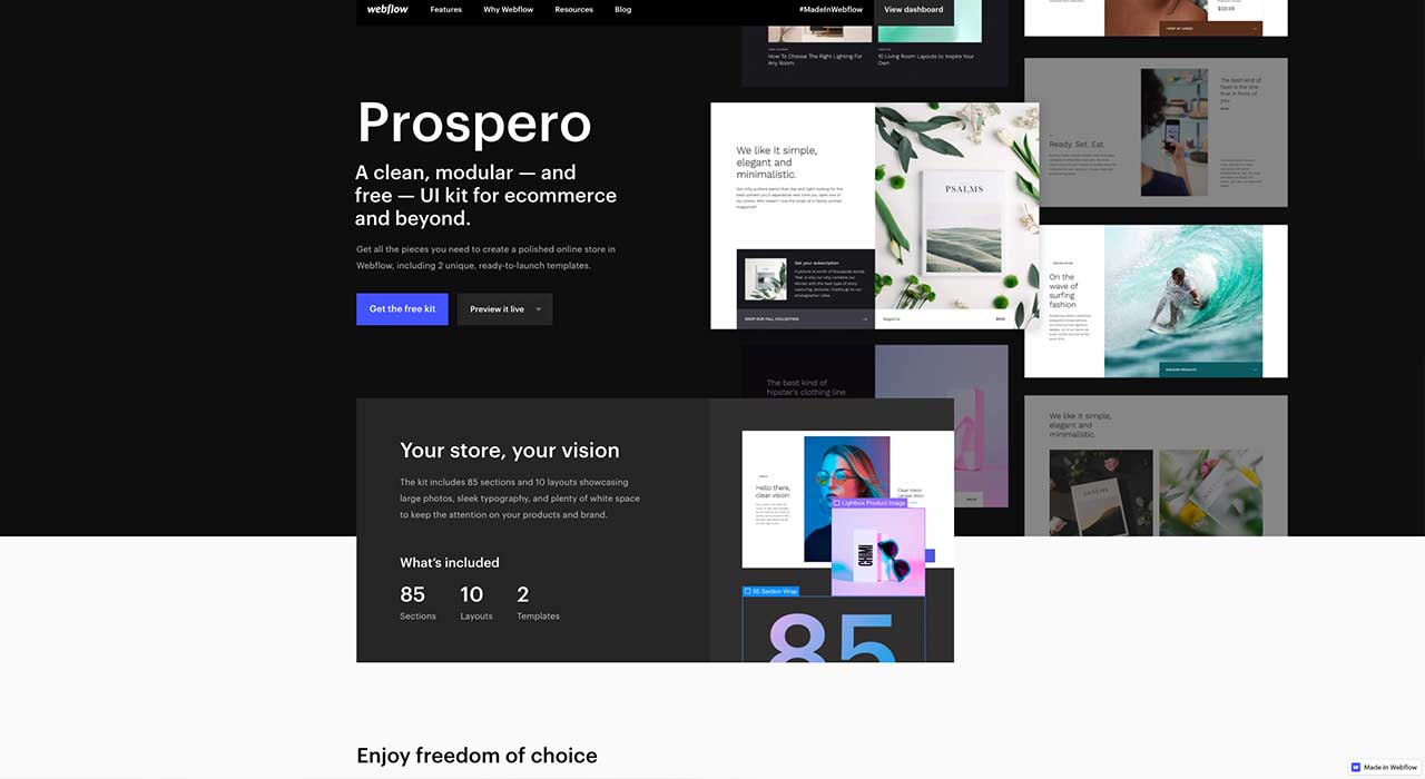 prospero ecom ui kit